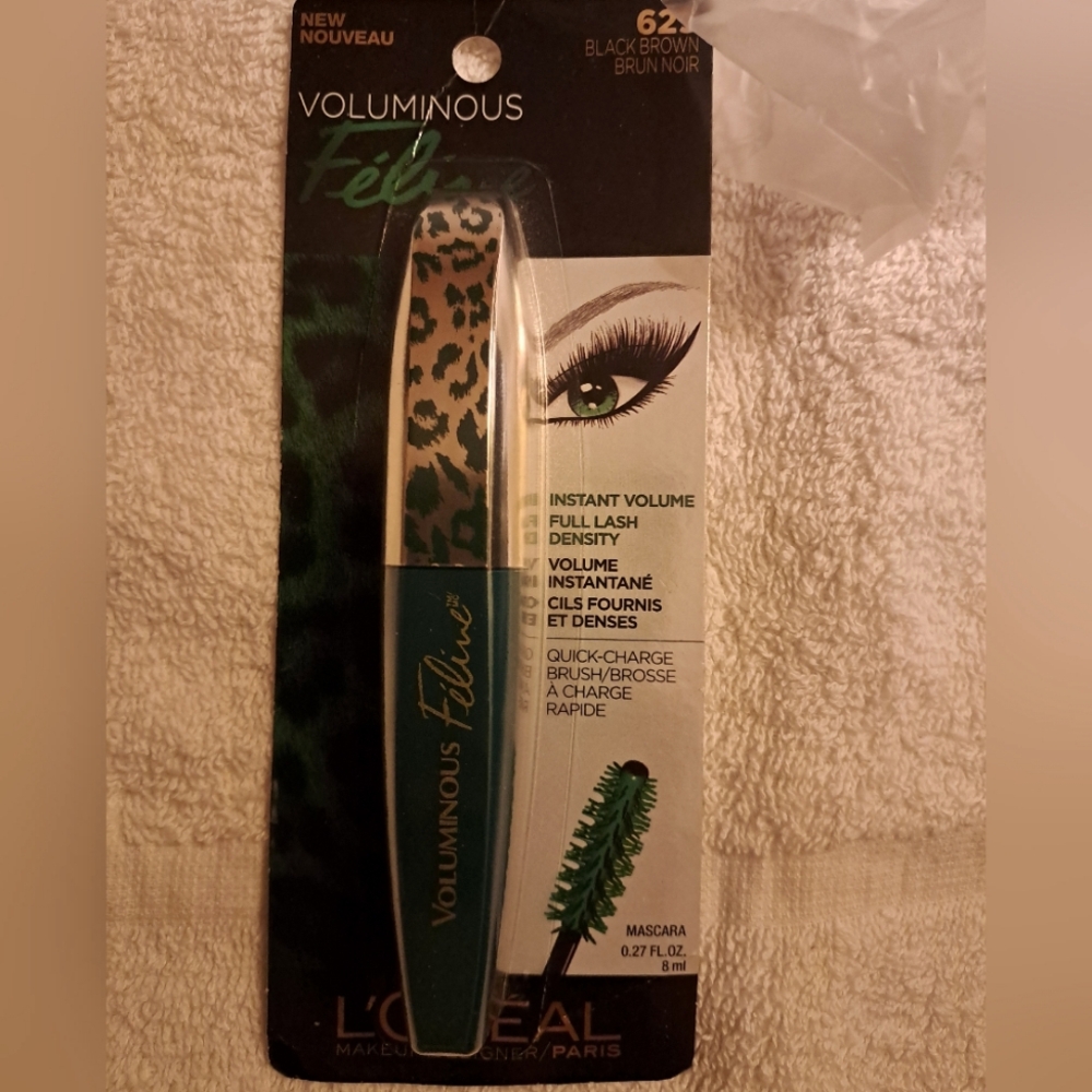 NEW SEALED, L'OREAL PARIS VOLUME MASCARA, VOLUMINOUS BLACK BROWN, Firm